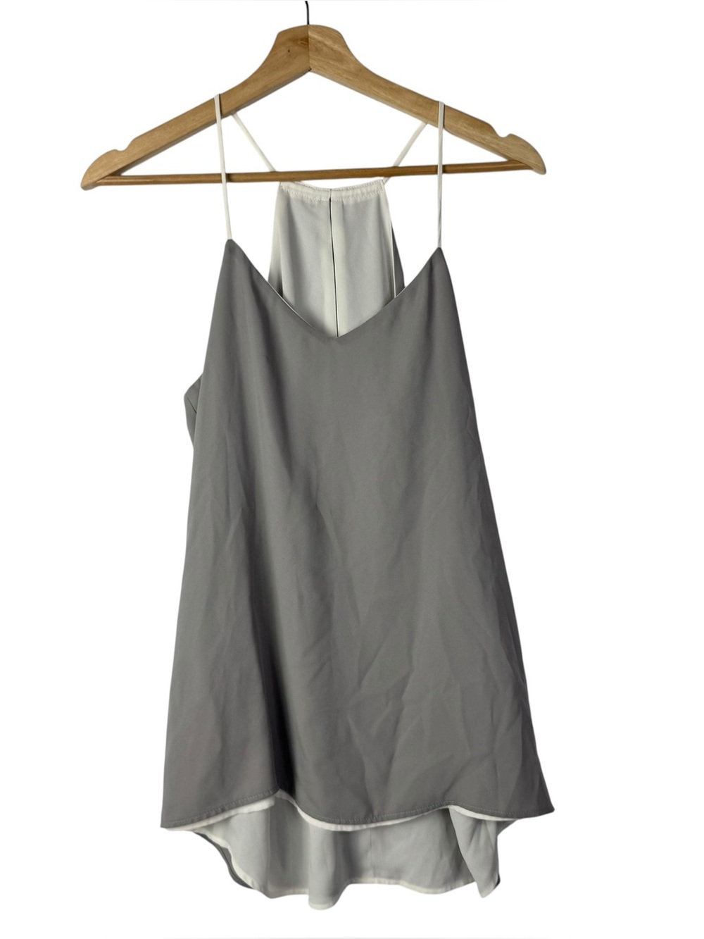 Express Gray & White Barcelona Reversible Tank Top S